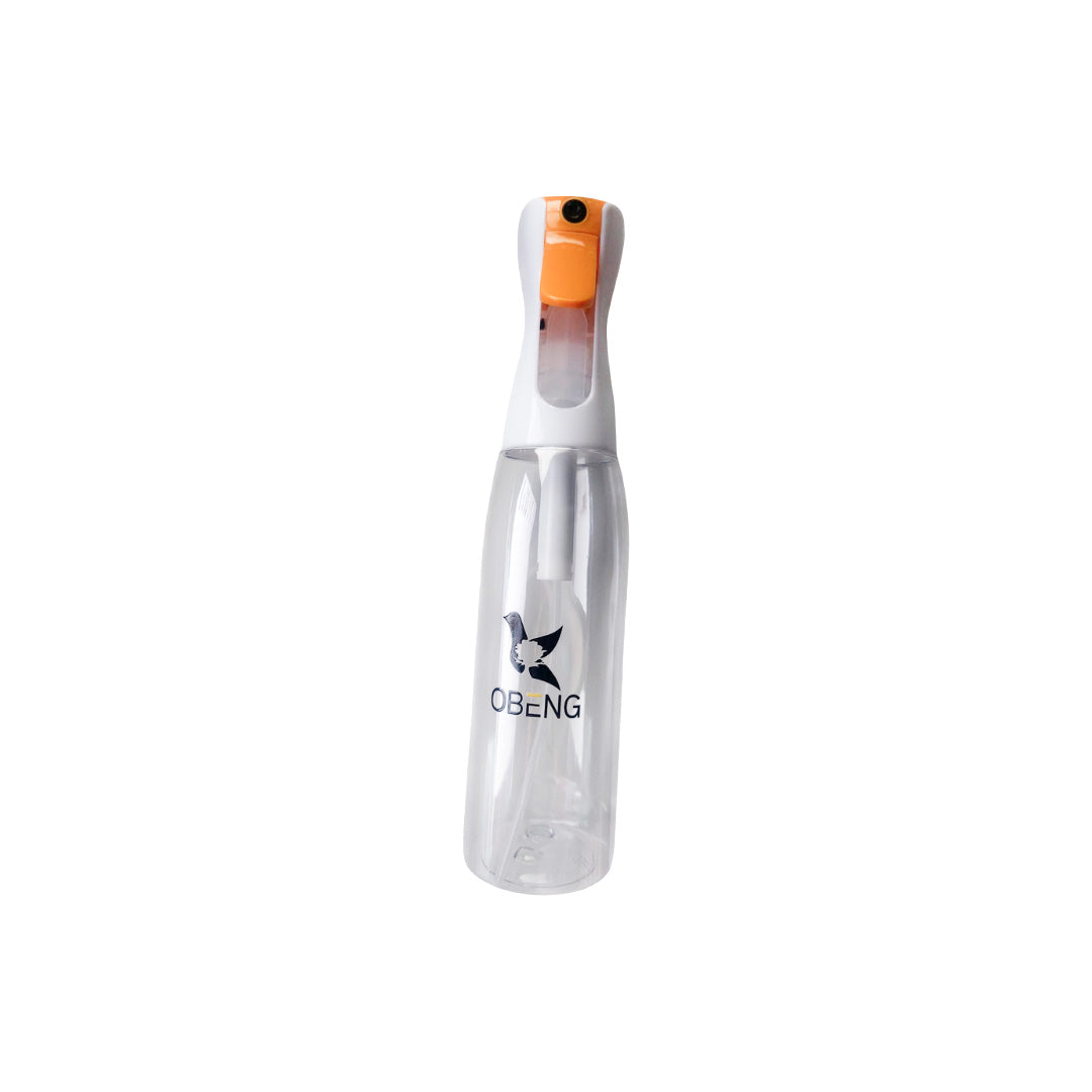 Spray bottle with continuous sprayer