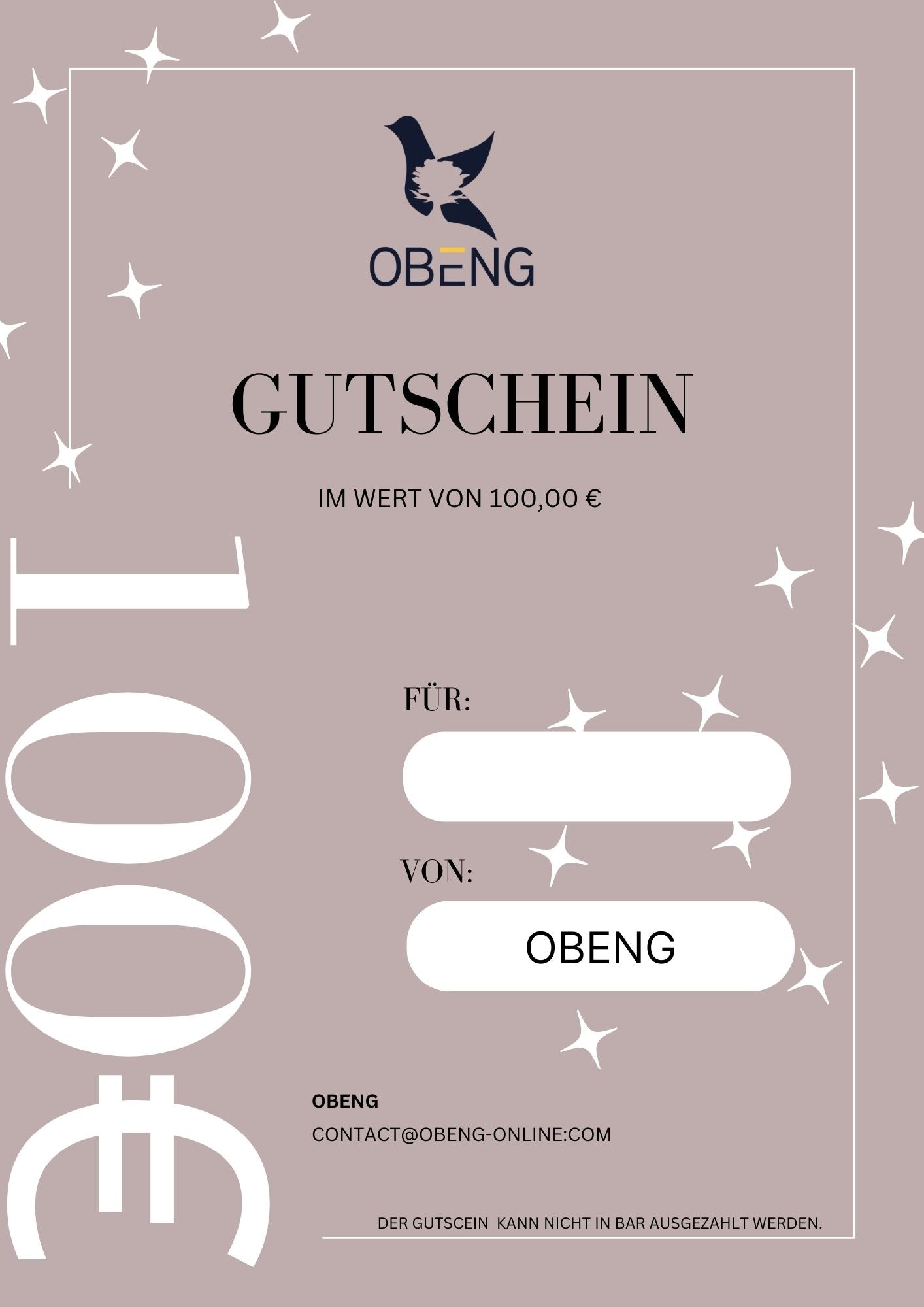 OBENG gift coupon