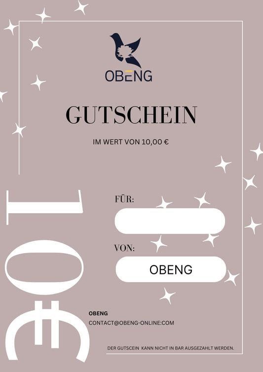 OBENG Geschenkgutschein