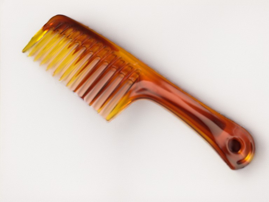 Wide-toothed handle styler comb for curls and long hair